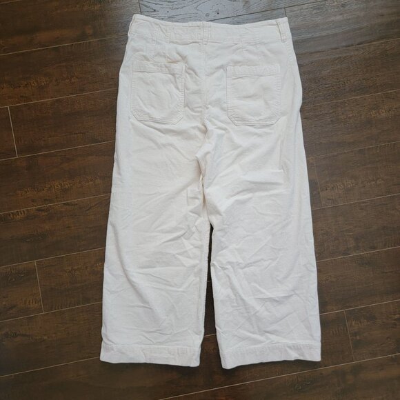 NEW Anthropologie Maeve Colette Cropped Wide Leg Pants Womens 34 Corduroy Chic - Picture 8 of 9